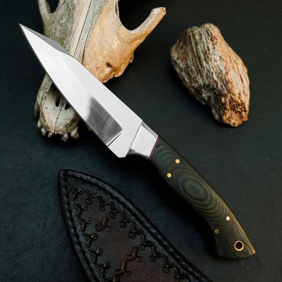 Blackridge D2 Skinner Knife – Full Tang Micarta Hunting Knife