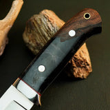 8.2" Handmade Stainless Steel Bushcraft Knife – Full Tang Resin Handle & Sheath