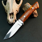 8.6" Handmade Stainless Steel Hunting Knife – Full Tang Resin Handle & Sheath