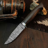 9.2" Handmade Hunter Skinner Knife – Stainless Steel, Wood Handle & Sheath