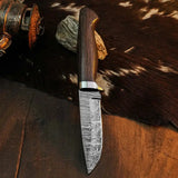 9.2" Handmade Hunter Skinner Knife – Stainless Steel, Wood Handle & Sheath