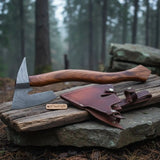 Arrowfen Bearded Spike Axe with Wood Grain Damascus Steel Head